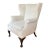 Queen Anne Crewel Embroidered Wingback Armchair For Sale