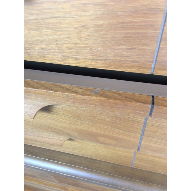 Wood Mid Century Modern Five Drawer Highboy by Johnson Carper For Sale - Image 7 of 16