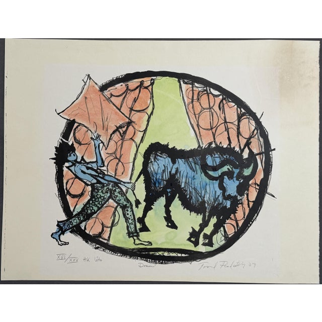 Trond Fladseth, Figurative Composition, 1977, Lithograph For Sale - Image 8 of 8