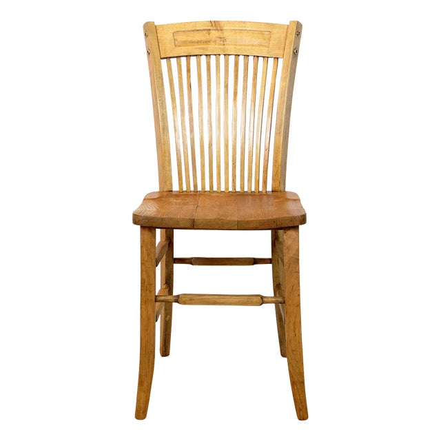 Vintage Spanish Office Chair in Oak, 1940s For Sale