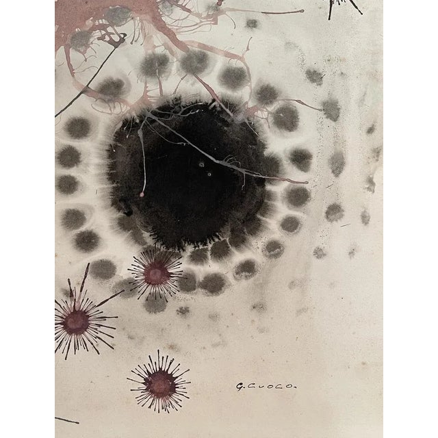 Giuseppe Cuoco, Futurist Composition, 20th Century, Watercolor Painting on Paper For Sale - Image 4 of 6