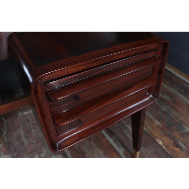 Mid-Century Italian Desk in Macassar Ebony by Dassi, 1950 For Sale - Image 12 of 17