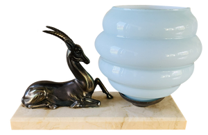 Vintage Art Deco Antelope Table Lamp, 1920s
