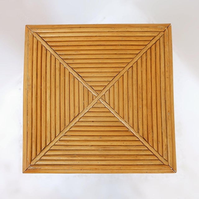 Pencil Reed Pedestal in the style of Vivai Del Sud, 1970s For Sale - Image 5 of 12