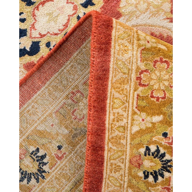 Mogul, One-of-a-Kind Hand-Knotted Area Rug in Orange, 8' 1" x 9' 10" For Sale In New York - Image 6 of 8