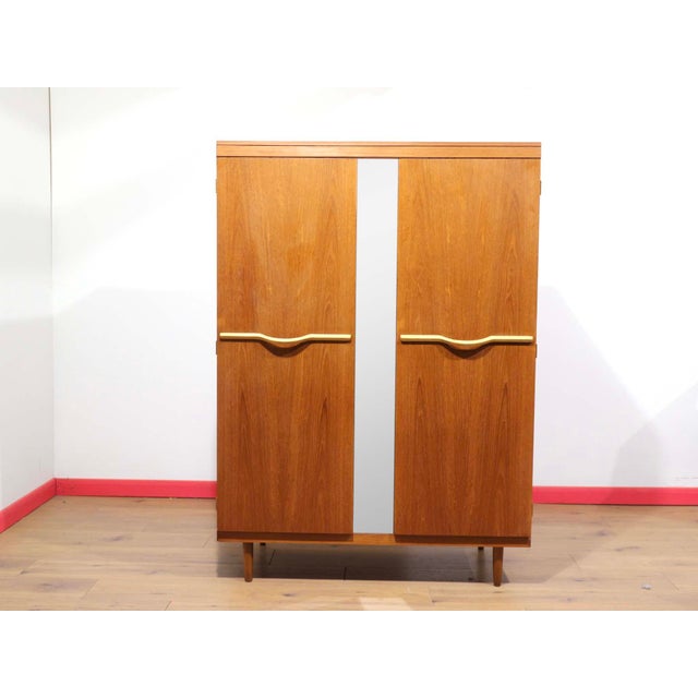 Mid Century Modern Vintage Teak Triple Armoire Wardrobe by Stonehill For Sale - Image 9 of 14