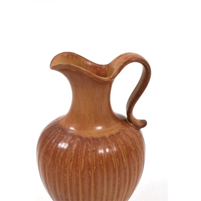 Large Glazed Stoneware Vase with Handle by Gunnar Nylund for Rörstrand For Sale - Image 5 of 8