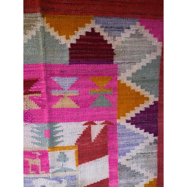 Late 20th-Century Vintage Peruvian Patriotic Folk Textile With National Coat of Arms (90" X 56") For Sale - Image 6 of 13