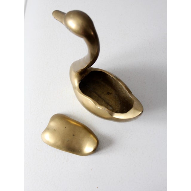 Mid Century Brass Swan Box For Sale - Image 10 of 12