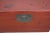 Early 20th Century Red 31" Inch Long Antique Red Leather Accent Trunk Table For Sale - Image 5 of 12