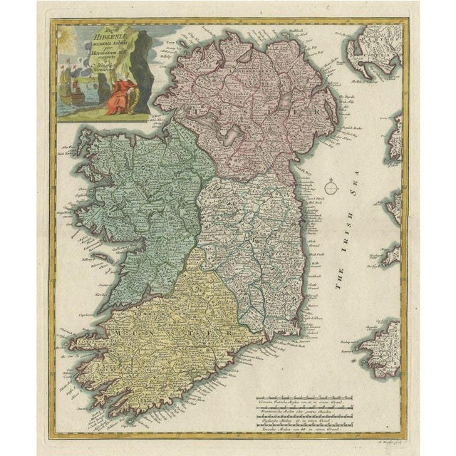 Antique Map of the Four Irish Provinces, 1718 For Sale - Image 5 of 5