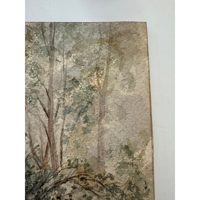 Early 20th Century Attributed to Frank Henry Mason British Figurative Woodland Landscape Watercolor For Sale - Image 4 of 7