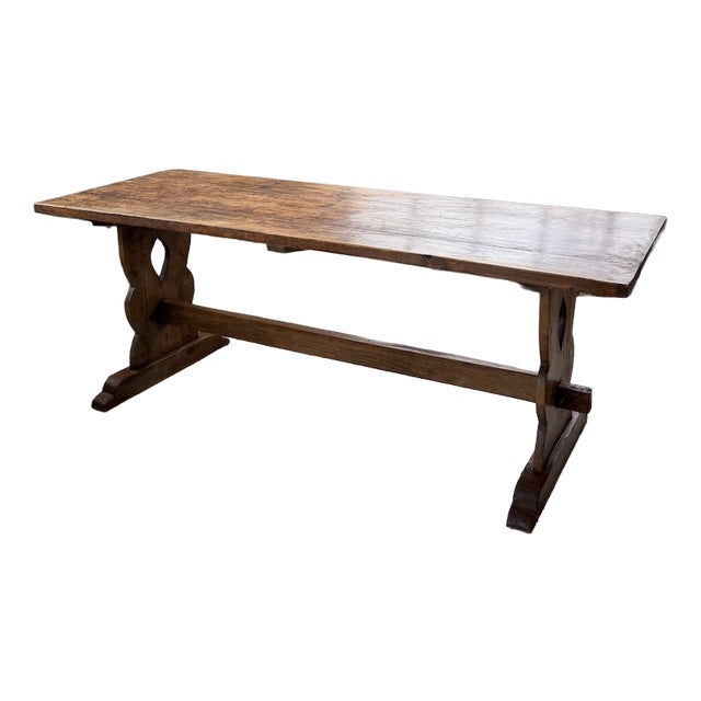 Monastery-Style Pine Farmhouse Table, 1950s For Sale
