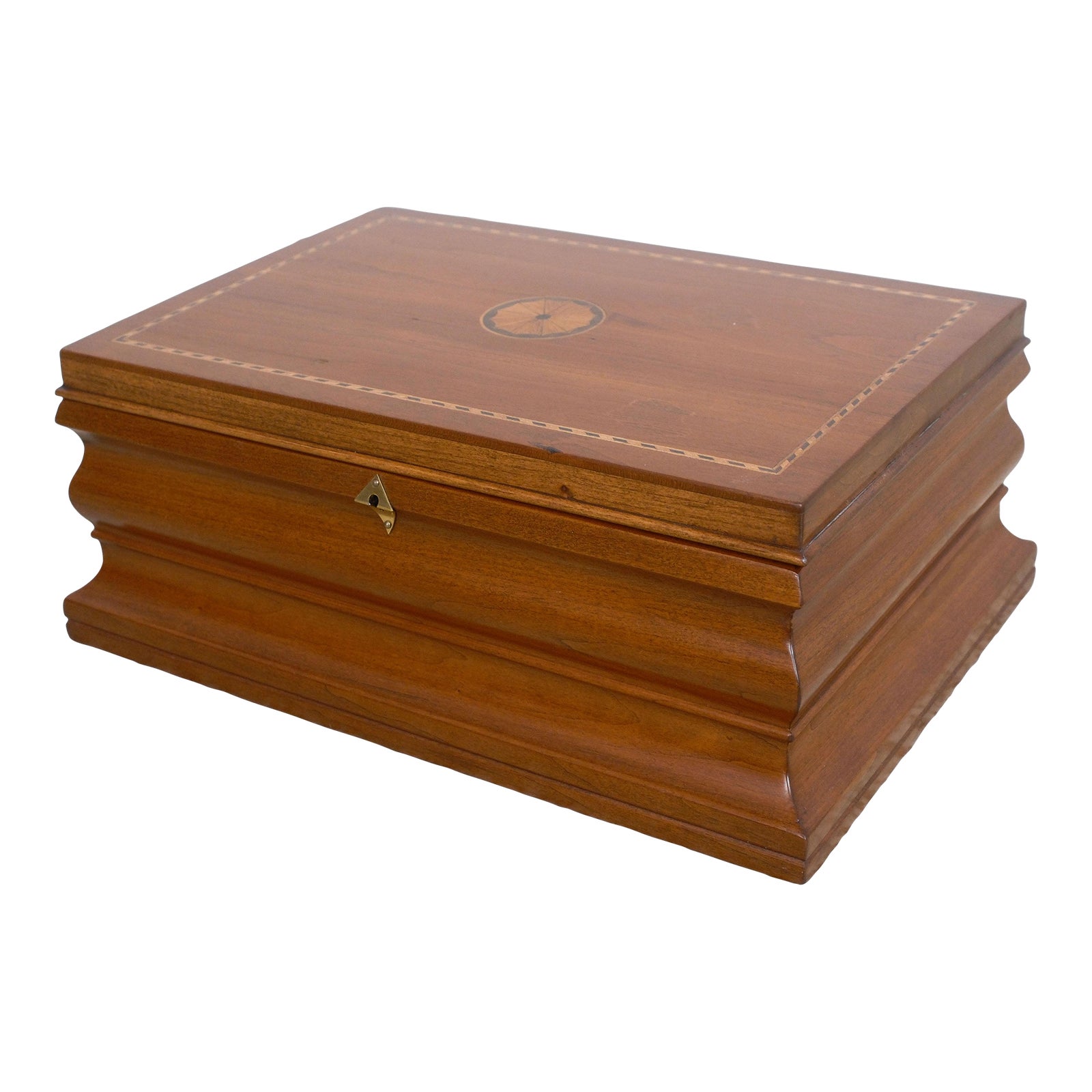 Bartley Collection Inlaid Cherry Jewelry Box Chairish
