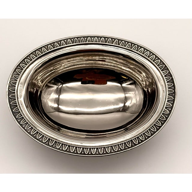 European Silver Plate Serving Bowl Trinket Dish For Sale - Image 9 of 11