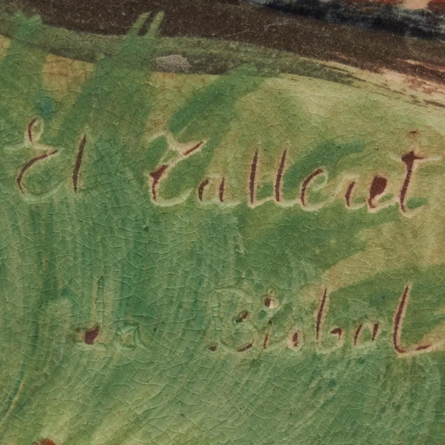 Mid-Century Modern Hand-Painted Ceramic Artwork by Diaz Costa, 1960s For Sale - Image 4 of 11