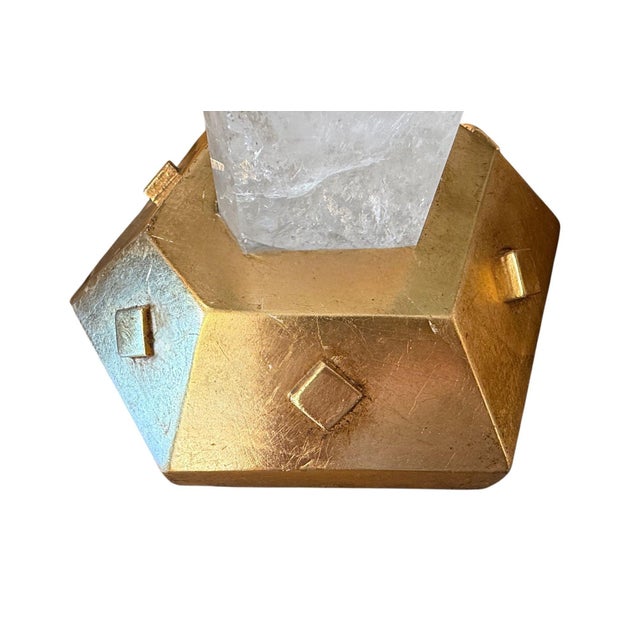 Set of Five Rock Crystal Obelisk Towers on Giltwood Bases. u.s.a. 20th Century. For Sale - Image 9 of 9