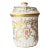 1960s Camille Le Tellac hand-painted jar with flowers and gilt accents // made in Paris // elegant French style decor // porcelain jar with lid For Sale