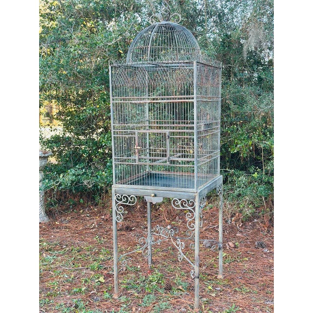 Enormous Vintage Maitland Smith Birdcage For Sale - Image 10 of 11