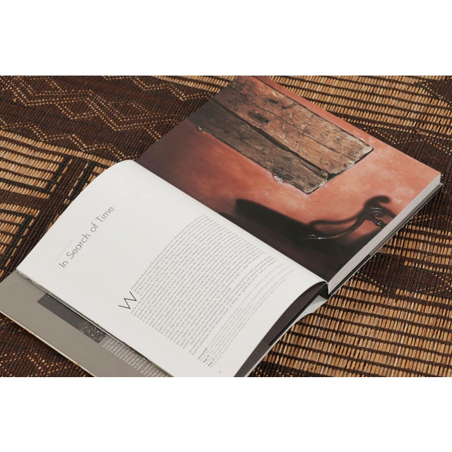 Made with handwoven reed and camel leather in Mauritania circa 1950-1960, this 6x7 vintage Tuarage mat is an exceptional...