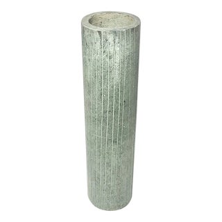 1990s Armani Casa Stone Turned Vertically Cut Green Minimalist Vessel Bud Vase For Sale