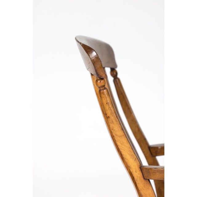 English Elm Vertical Slat Back Armchair Circa 1890 With Turned Legs and H-Stretcher For Sale - Image 11 of 13