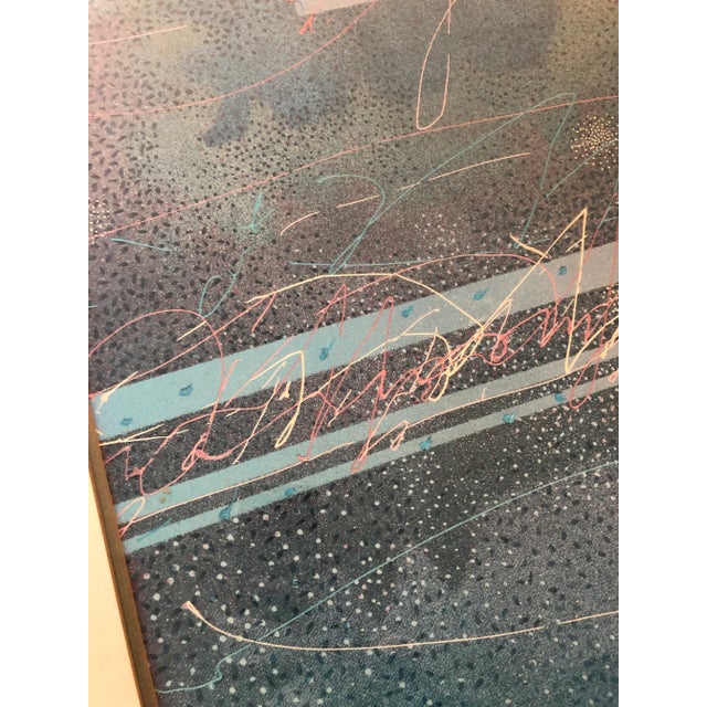 Abstract Abstract Lithograph Oversized by Marcus Uzilevsky "City Lights" For Sale - Image 3 of 9