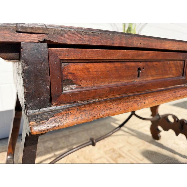 18th Century Spanish Baroque Desk With Drawers For Sale - Image 4 of 18