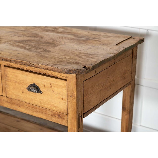 Georgian English Rustic Bleached Pine Dresser Base For Sale - Image 10 of 16