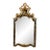 Large Hand Painted Chinoiserie Black Lacquer & Gold Gilt Mirror With Carved Rococo Crest For Sale