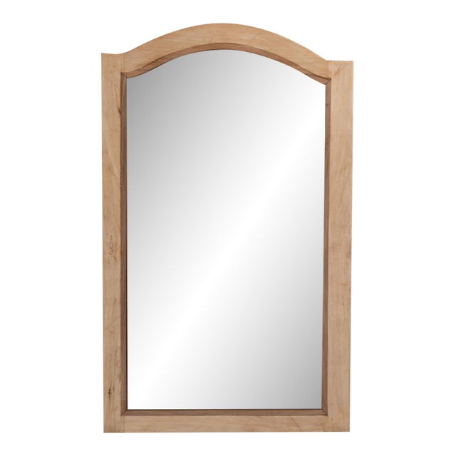 19th Century France Antique White Wood Mirror For Sale