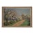 Vintage Oil on Board — Spring Blossoming Trees Along a River Path — Impressionist Landscape With Figures — European School — 20th Century — Framed For Sale