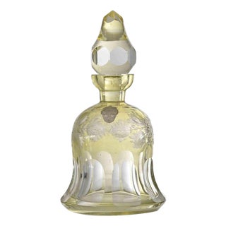 Vintage Italian Glass Jug with Decorative Design, 1970s For Sale