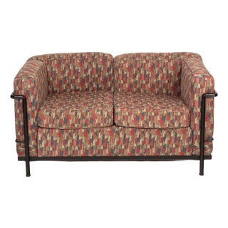 LC2 Sofa by Le Corbusier, Pierre Jeanneret and Charlotte Perriand for Cassina, 1980s For Sale