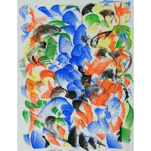 Françoise GALLE (1940) Blue Figure Colored pastel Signed in felt-tip pen by the artist On heavy paper, 25 x 33 cm (approx....