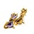 1950s Mid-Century 18k Gold Amethyst, Citrine and Turquoise Cat Brooch Pair For Sale In Miami - Image 6 of 12