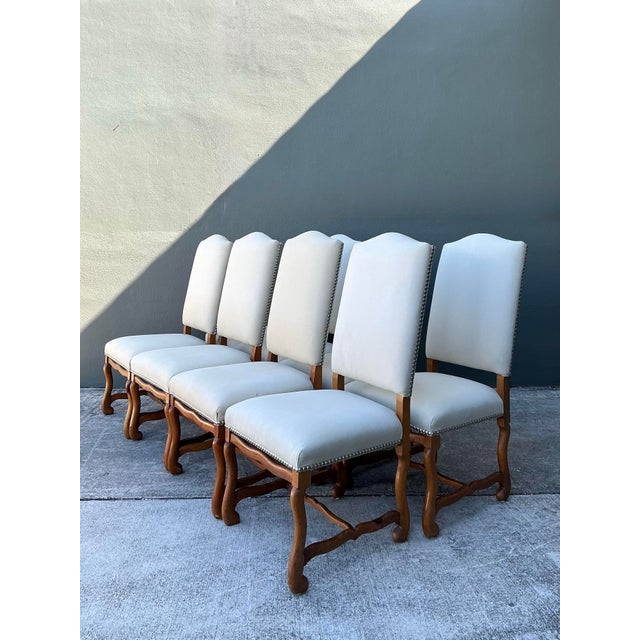 Vintage Ralph Lauren Nailhead Os De Mouton Dining Chairs - Set of 8 For Sale - Image 11 of 12