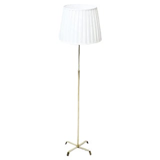 Swedish Brass Floor Lamp from Böhlmarks, 1940s For Sale