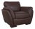 A399 Lounge Chair in Dark Brown Leather from Natuzzi Editions For Sale