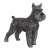 Grey Schnauzer Dog Ceramic Figurine For Sale