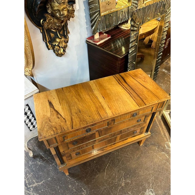 Mid 20th Century Mid-Century Italian Empire Style Walnut Chest For Sale - Image 5 of 10