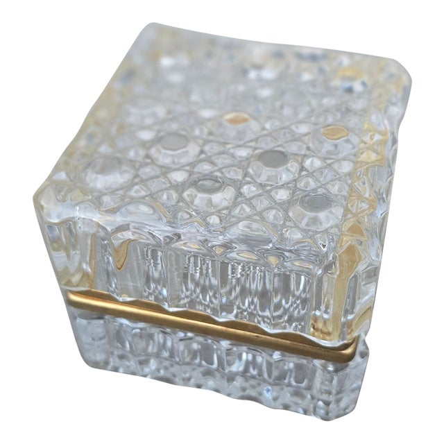 1940s Crystal Jewel Box For Sale