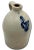 Blue Very Nice Blue Color Hand Decorated Antique American 2 Gallon Size Stoneware Jug - Circa 1870s For Sale - Image 8 of 18