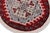 1990s Jaldar Pak-Persian Red/Grey Round Rug -1'8 X 1'9 For Sale - Image 5 of 9