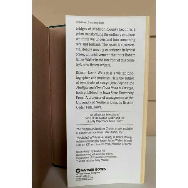 1990s The Bridges of Madison County by Robert James Waller First Edition 1992 Hardback For Sale - Image 5 of 11