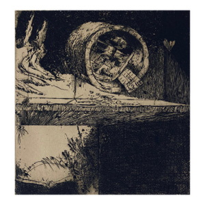 Robert A. BirmelinSpeedometer, American Modernist Abstract Etching