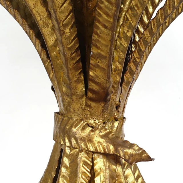 1960s Hollywood Regency Gilded Sheaf of Wheat Coffee Table in the Style of Coco Chanel, 1960s For Sale - Image 5 of 10