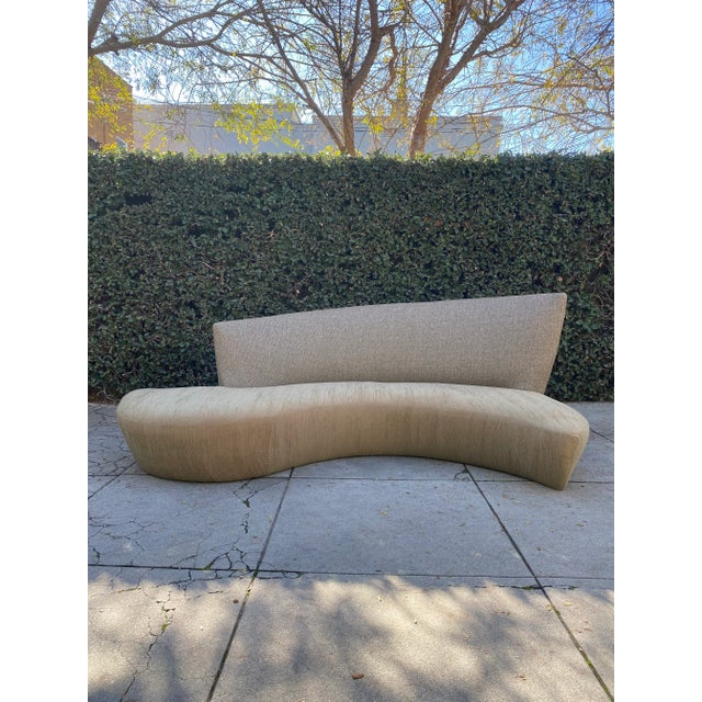 Dark Green 1990s Vintage Reupholstered Kagan “Bilbao” Style Sofa For Sale - Image 8 of 8