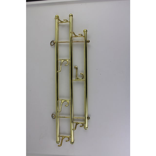 1950s Brass Coat Rack with Adjustable Hooks, 1950s For Sale - Image 5 of 10
