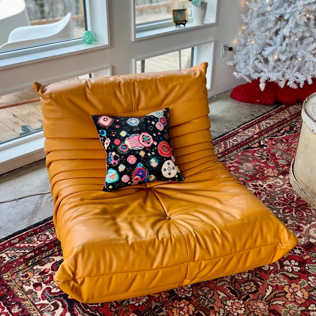 Contemporary Custom Made "Cosmo Amuse" Velvet Pillow Cover, Original Design For Sale - Image 3 of 6